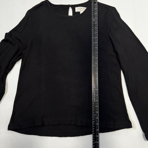Cloth and Stone Womens Size Medium Black Top Shirt Bell Sleeves Anthropologie - Picture 4 of 10